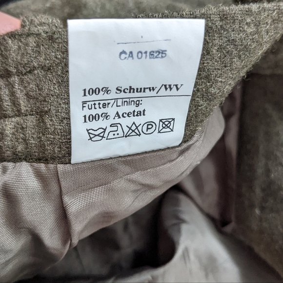 Vintage Behli Tracht wool pencil skirt dark khaki green made in austria size 44 - Picture 11 of 11